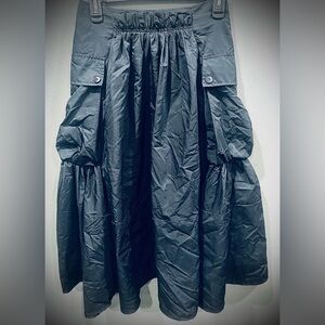 Black Maxi Cargo Parachute skirt  size S